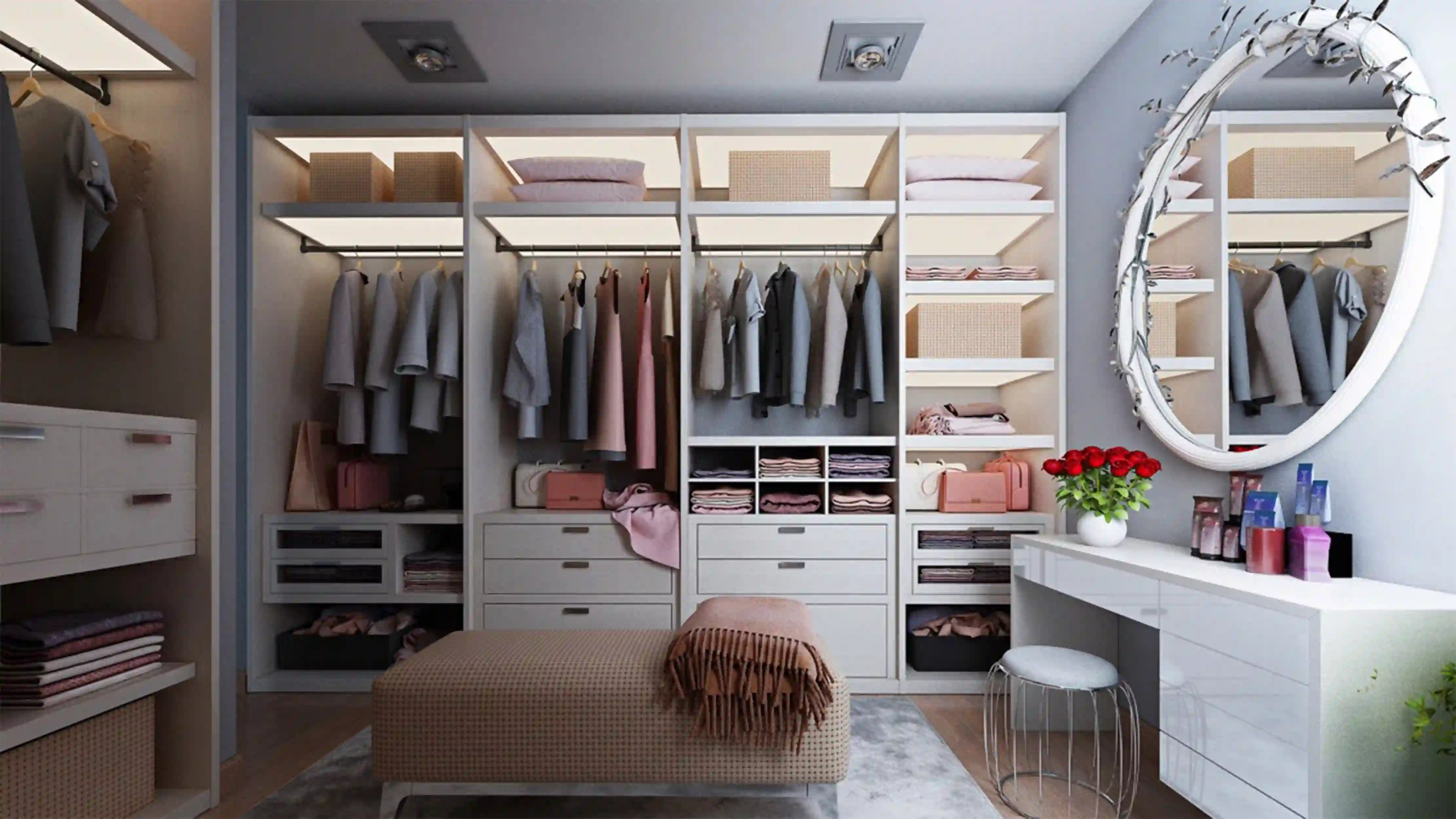 5 Magnificent Wardrobe With Dressing Table Design Ideas for 2022